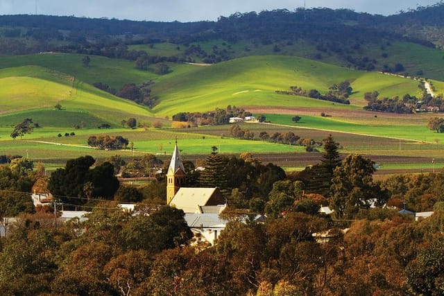 The town of Tanunda in the heart of Barossa Valley