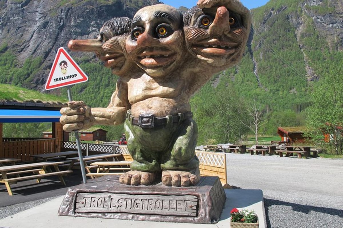 Trolls meeting us when arriving Trollstigen Gjestegård