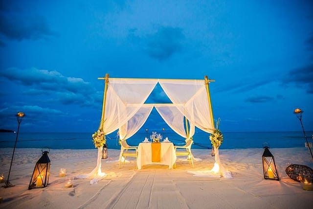 Romantic Dinner for Two on the Beach by the Amari Samui